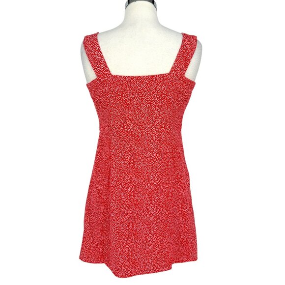 & Other Stories Red Floral Sleeveless Mini Summer Dress Size 10 - Picture 8 of 13